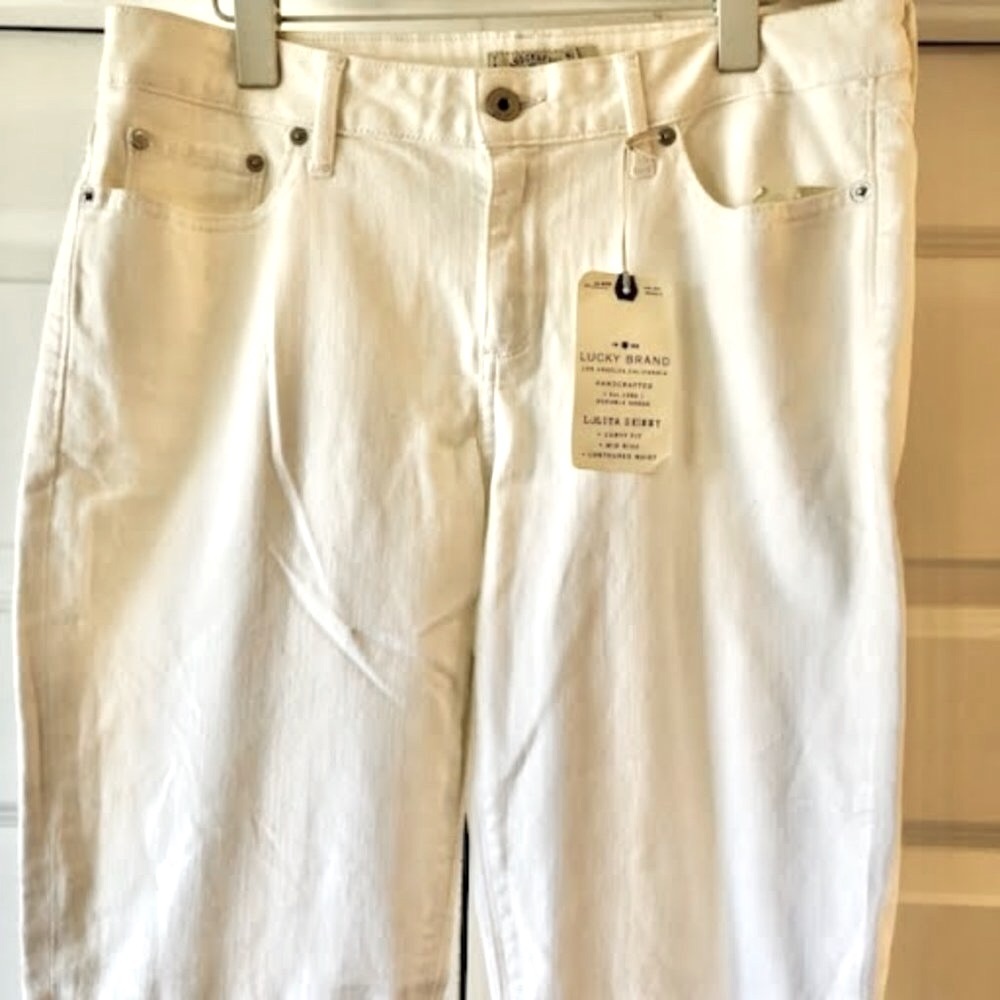 NWT LUCKY BRAND Lolita Skinny Fit Mid-rise Curvy White Jeans 32 - Picture 4 of 7